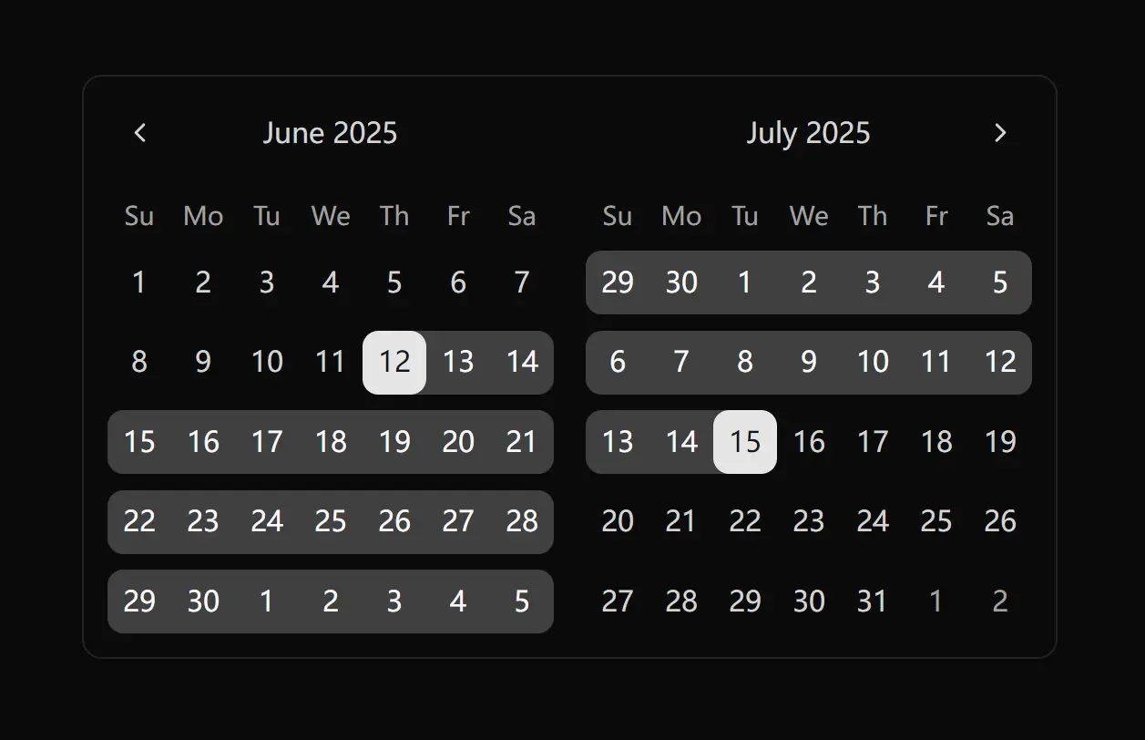 Default shadcnui date picker Demo